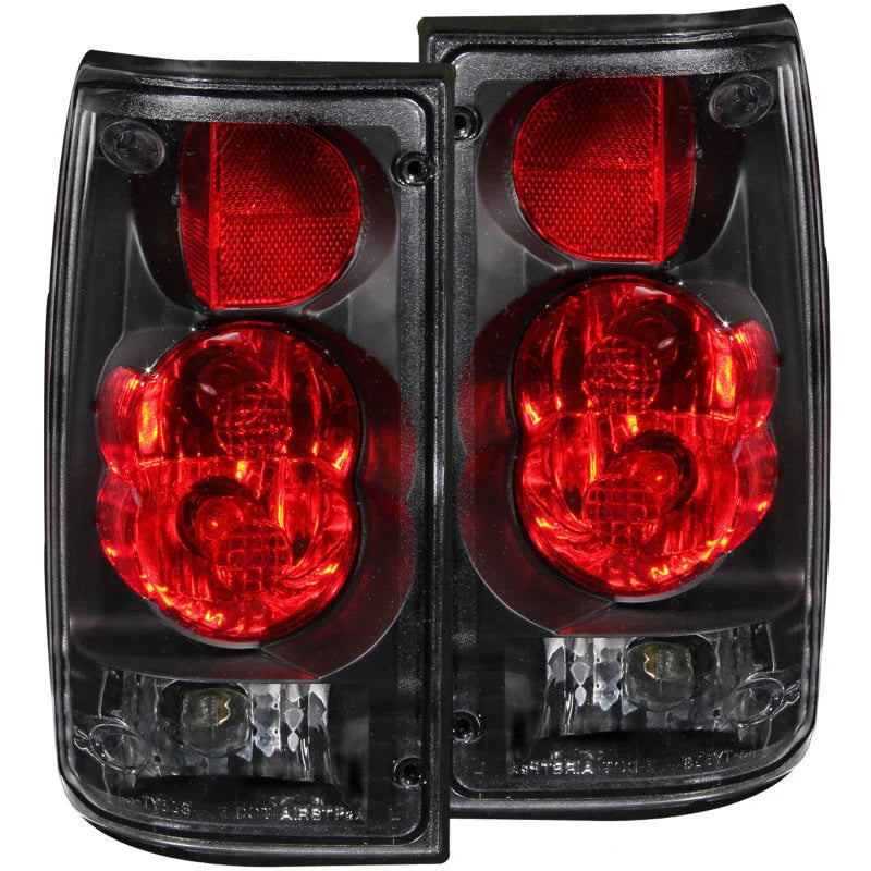 ANZO 1989-1995 Toyota Pickup Taillights Black - Main Product View