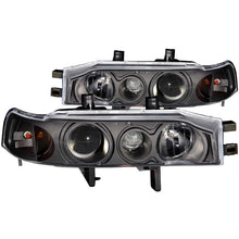 Load image into Gallery viewer, ANZO 1990-1993 Honda Accord Projector Headlights w/ Halo Black 1pc - Main Product View