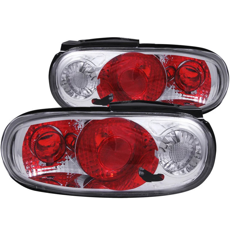 ANZO 1990-1997 Mazda Miata Taillights Chrome - Main Product View