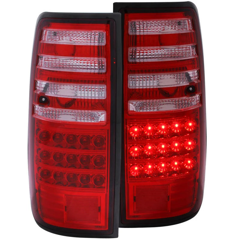 ANZO 1991-1997 Toyota Land Cruiser Fj LED Taillights Red/Clear - Main Product View