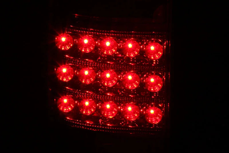 ANZO 1991-1997 Toyota Land Cruiser Fj LED Taillights Red/Clear - Side View