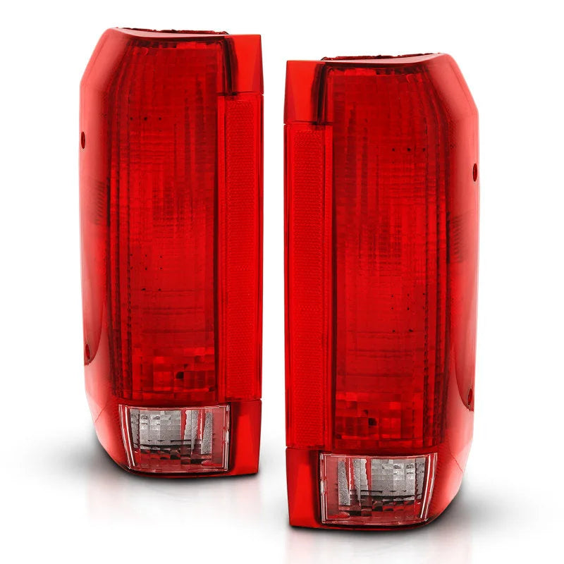 ANZO 1992-1996 Ford Bronco Taillight Red/Clear Lens (OE Replacement) - Main Product View