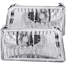 Load image into Gallery viewer, ANZO 1992-1996 Ford F-150 Crystal Headlights Chrome - Main Product View