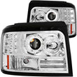 Load image into Gallery viewer, ANZO 1992-1996 Ford F-150 Projector Headlights w/ Halo Chrome w/ Side Markers and Parking Lights - Main Product View