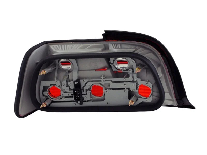 ANZO 1992-1998 BMW 3 Series E36 Coupe/Convertable Taillights Red/Smoke - Side View