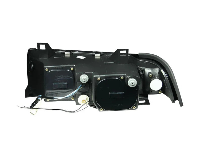 ANZO 1992-1998 BMW 3 Series E36 Projector Headlights w/ Halo Black (CCFL) G2 - Side View
