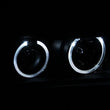 Load image into Gallery viewer, ANZO 1992-1998 BMW 3 Series E36 Projector Headlights w/ Halo Black (CCFL) G2 - Detail View