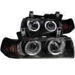 Load image into Gallery viewer, ANZO 1992-1998 BMW 3 Series E36 Projector Headlights w/ Halo Black G2 1 pc - Main Product View