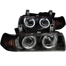 Load image into Gallery viewer, ANZO 1992-1998 BMW 3 Series E36 Projector Headlights w/ Halo Black G2 1 pc - Main Product View