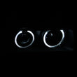Load image into Gallery viewer, ANZO 1992-1998 BMW 3 Series E36 Projector Headlights w/ Halo Black G2 1 pc - Side View