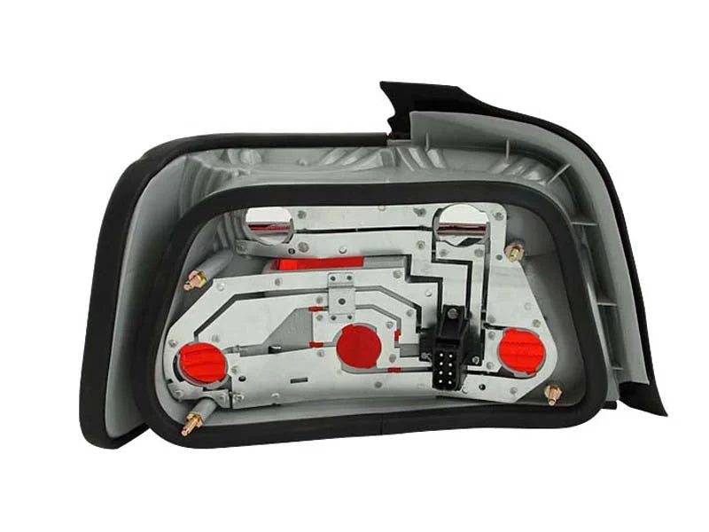 ANZO 1992-1998 BMW 3 Series E36 Sedan Taillights Red/Clear - Side View