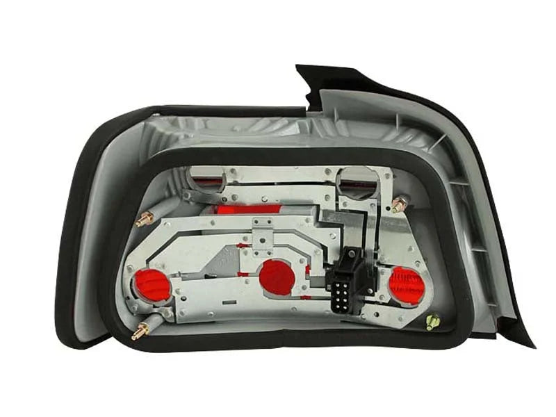 ANZO 1992-1998 BMW 3 Series E36 Sedan Taillights Red/Smoke - Side View