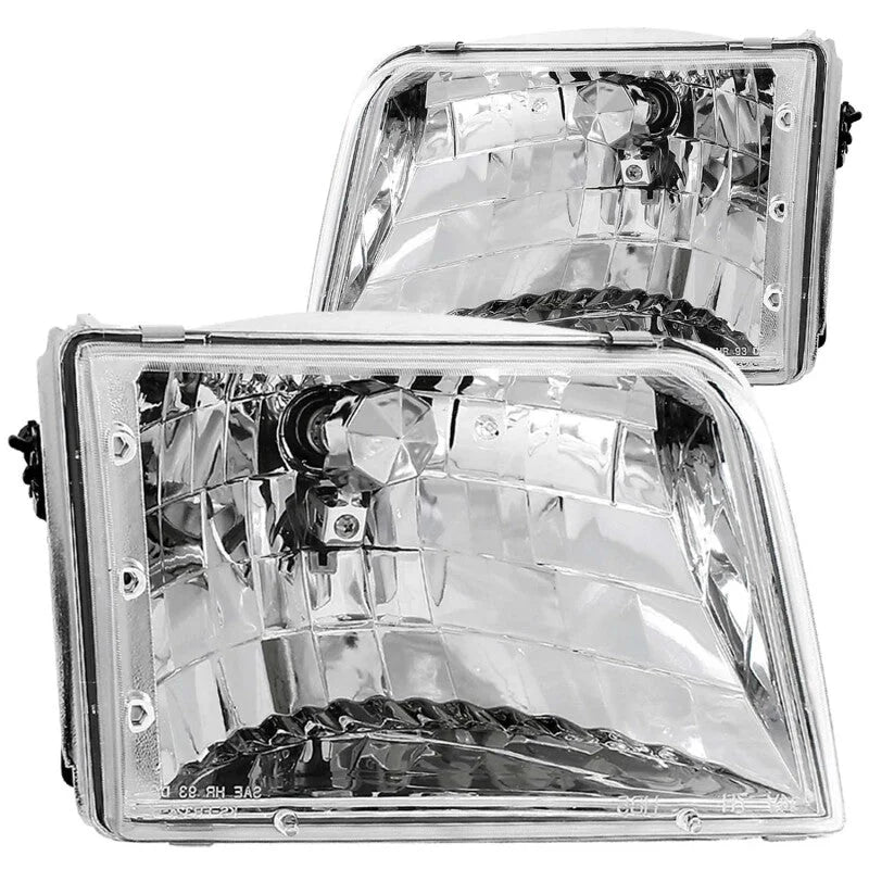 ANZO 1993-1997 Ford Ranger Crystal Headlights Chrome - Main Product View