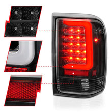 Load image into Gallery viewer, ANZO 1993-1997 Ford  Ranger LED Tail Lights w/ Light Bar Black Housing Clear Lens - Additional View 7