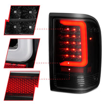 Load image into Gallery viewer, ANZO 1993-1997 Ford  Ranger LED Tail Lights w/ Light Bar Black Housing Smoked Lens - Back View