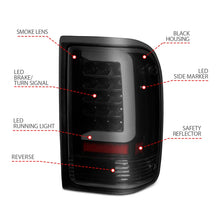 Load image into Gallery viewer, ANZO 1993-1997 Ford  Ranger LED Tail Lights w/ Light Bar Black Housing Smoked Lens - Additional View 6