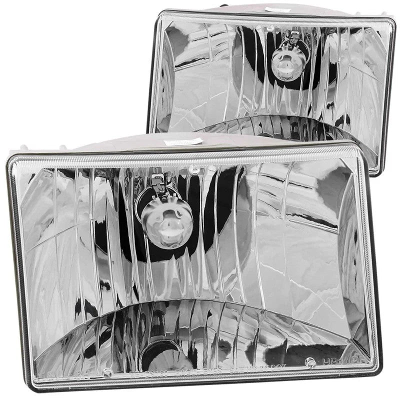 ANZO 1993-1998 Jeep Grand Cherokee Crystal Headlights Chrome - Main Product View