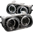 Load image into Gallery viewer, ANZO 1994-1997 Acura Integra Projector Headlights w/ Halo Black - Main Product View