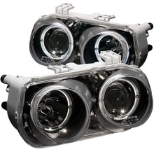 Load image into Gallery viewer, ANZO 1994-1997 Acura Integra Projector Headlights w/ Halo Black - Main Product View