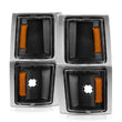 Load image into Gallery viewer, ANZO 1994-1998 Chevrolet Blazer Corner Lights Black Housing Clear Lens w/ Amber Reflector - Back View