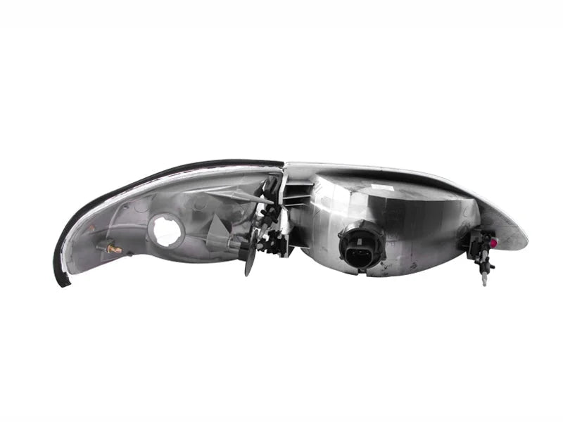 ANZO 1994-1998 Ford Mustang Crystal Headlights Chrome - Side View