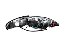 Load image into Gallery viewer, ANZO 1994-1998 Ford Mustang Projector Headlights w/ Halo Black 1pc - Detail View