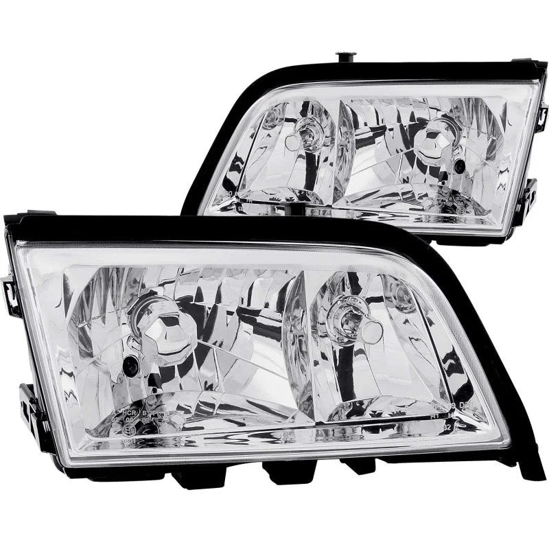ANZO 1994-2000 Mercedes Benz C Class W202 Crystal Headlights Chrome - Main Product View