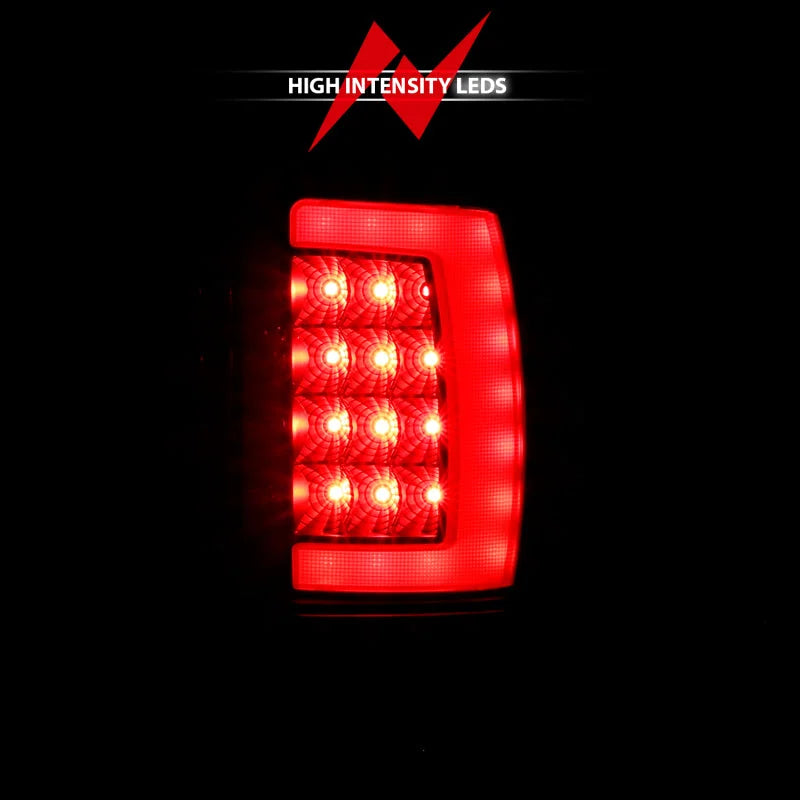 ANZO 1994-2001 Dodge Ram 1500 LED Taillights Plank Style Black w/Clear Lens - Additional View 5