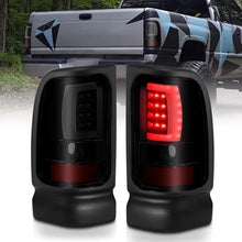 Load image into Gallery viewer, ANZO 1994-2001 Dodge Ram 1500 LED Taillights Plank Style Black w/Smoke Lens - Main Product View