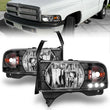 Load image into Gallery viewer, ANZO 1994-2001 Dodge Ram Crystal Headlights Black w/ LED - Side View