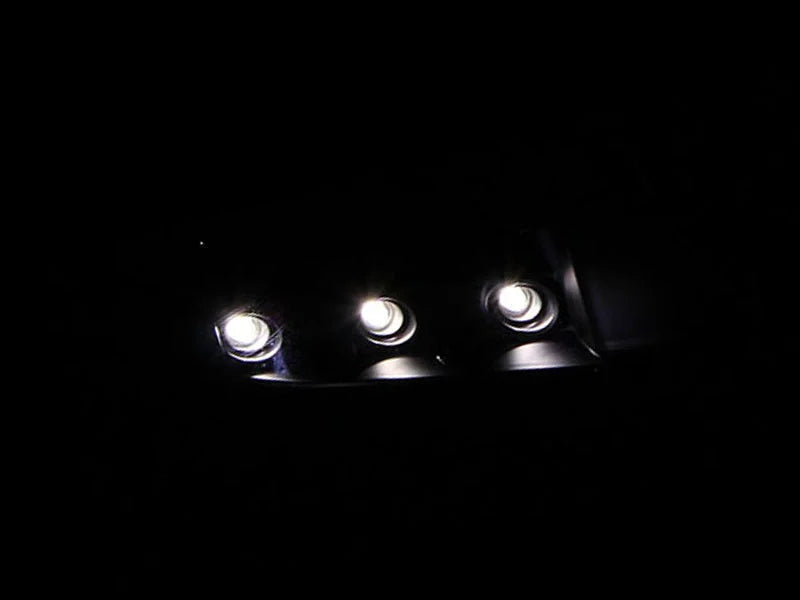 ANZO 1994-2001 Dodge Ram Crystal Headlights Black w/ LED - Back View