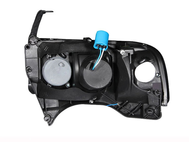 ANZO 1994-2001 Dodge Ram Crystal Headlights Black w/ LED - Installation View