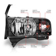 Load image into Gallery viewer, ANZO 1994-2001 Dodge Ram Crystal Headlights Black w/ LED - Additional View 6