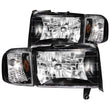 Load image into Gallery viewer, ANZO 1994-2001 Dodge Ram Crystal Headlights Black - Back View