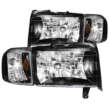 Load image into Gallery viewer, ANZO 1994-2001 Dodge Ram Crystal Headlights Black - Back View