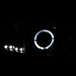 Load image into Gallery viewer, ANZO 1994-2001 Dodge Ram Projector Headlights w/ Halo Black - Side View