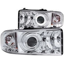 Load image into Gallery viewer, ANZO 1994-2001 Dodge Ram Projector Headlights w/ Halo Chrome - Main Product View