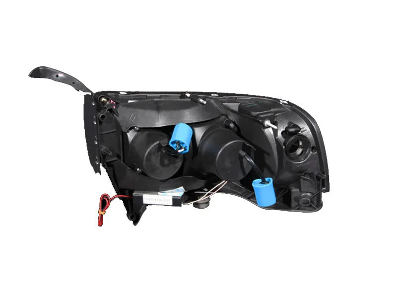 ANZO 1994-2001 Dodge Ram Projector Headlights w/ Halo Chrome - Detail View