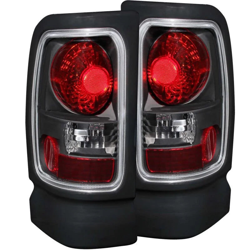 ANZO 1994-2001 Dodge Ram Taillights Black - Main Product View