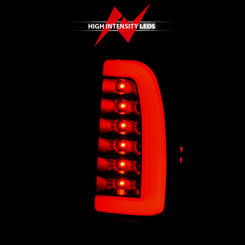 ANZO 1995-2000 Toyota Tacoma LED Taillights Black Housing Smoke Lens (Pair) - Installation View
