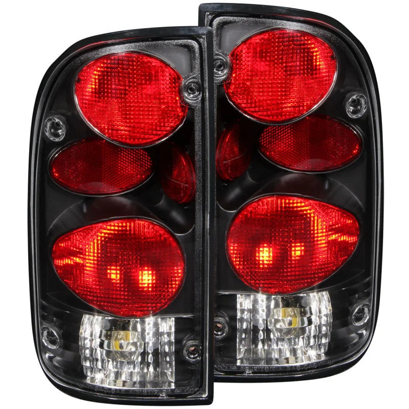 ANZO 1995-2000 Toyota Tacoma Taillights Black - Main Product View