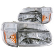 Load image into Gallery viewer, ANZO 1995-2001 Ford Explorer Crystal Headlights Chrome w/ Corner Lights 2pc - Main Product View