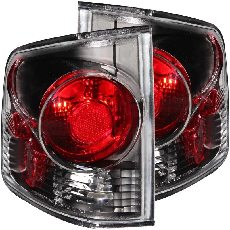 ANZO 1995-2005 Chevrolet S-10 Taillights Black 3D Style - Main Product View