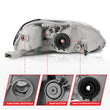 Load image into Gallery viewer, ANZO 1996-1998 Honda Civic Crystal Headlights Black - Additional View 5
