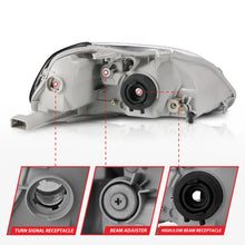 Load image into Gallery viewer, ANZO 1996-1998 Honda Civic Crystal Headlights Black - Additional View 5