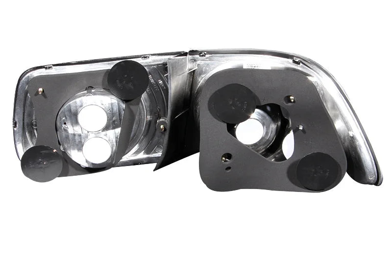 ANZO 1996-2000 Honda Civic Coupe Taillights Black - Side View
