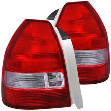 Load image into Gallery viewer, ANZO 1996-2000 Honda Civic Taillights Red/Clear - Main Product View