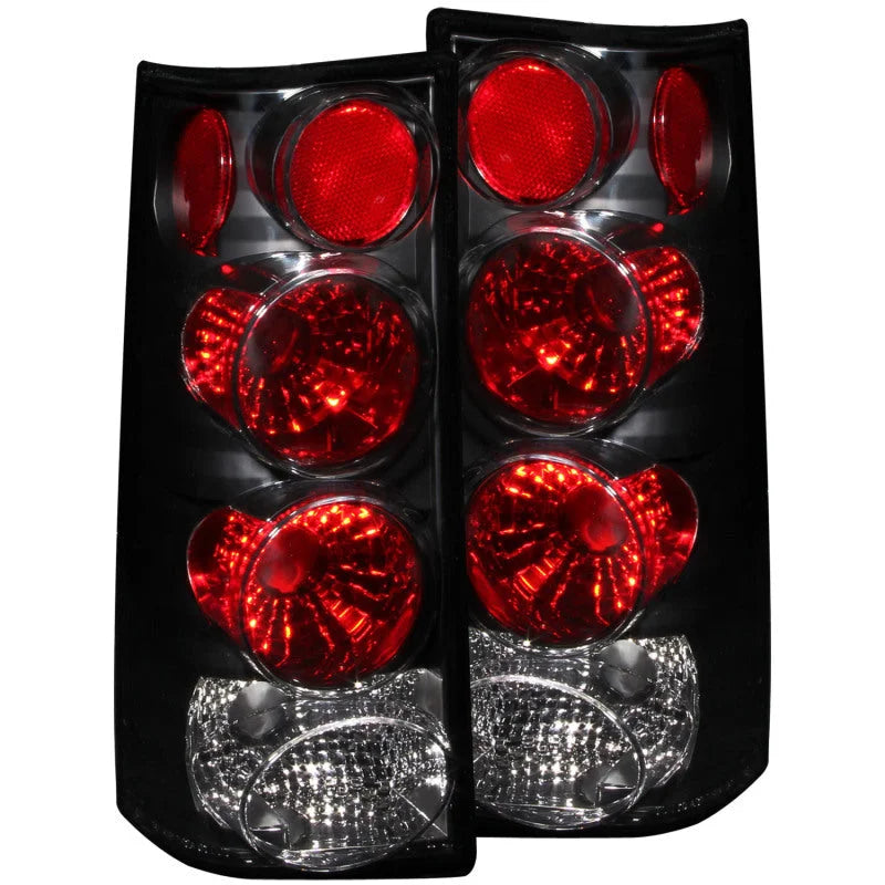ANZO 1996-2002 Gmc Savana Taillights Black - Main Product View