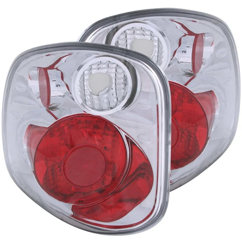 ANZO 1997-2000 Ford F-150 Taillights Chrome - Main Product View