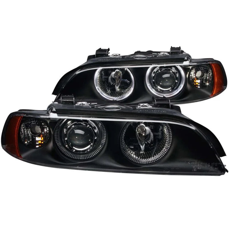 ANZO 1997-2001 BMW 5 Series Projector Headlights w/ Halo Black - Main Product View